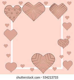 St.Valentines Give gift cards. pattern with hearts.
