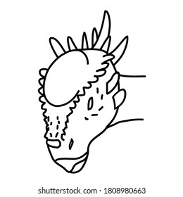 Stygimoloch Icon. Doodle Hand Drawn or Black Outline Icon Style