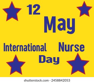 Style 12 May International Nurse Day in design and Yellow Colour Back Ground in design
