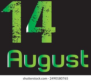 Style 14 August in design and Black Colour Background in design