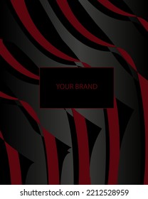 Style 3d background for company brand book with copy space. Fashion red geometric background.