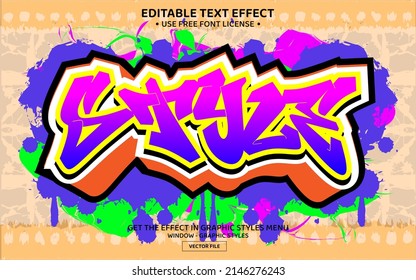 Style 3D editable text effect template