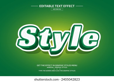 Style 3D editable text effect template