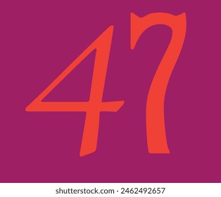 Style 47 Number in Design