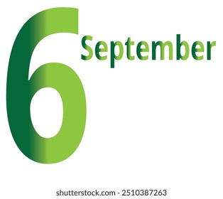 Estilo 6 setembro em design e fundo branco em design