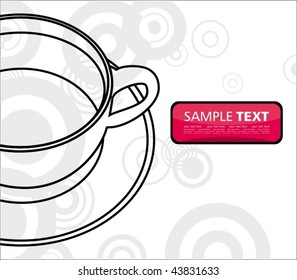 Style background with cup