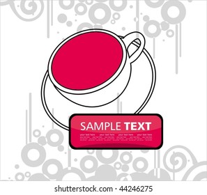 Style background with cup