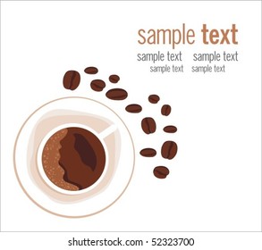 style background with cup of coffee