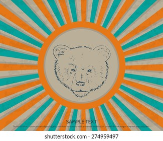 style background label bear 