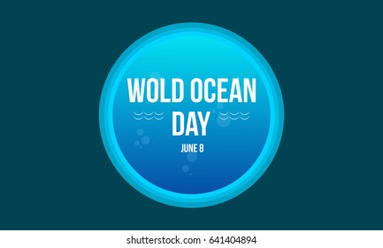 Style background of world ocean day