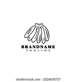 style banana fruits logo icon cartoon design template modern black vector illustration