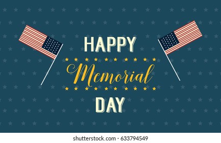 Style banner for memorial day theme