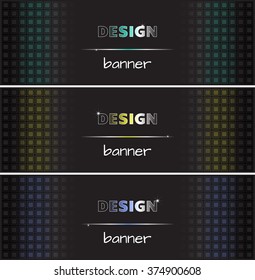 Style banner templates with gold and glitters