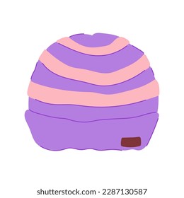 style beanie hat cartoon. accessory cap, fashion winter style beanie hat sign. isolated symbol vector illustration