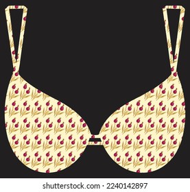 Style bra design vector wear