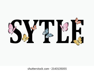 style butterfly hand drawn design vector hand drawn design 