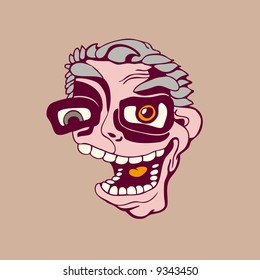 style cartoon man. vector illustration.