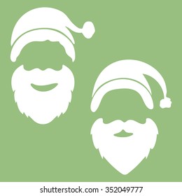 Style christmas greeting card design with Santa Claus. Vector illustration