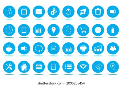 Lot of Style Contact information Icon in Vector Format, all are 32 icons.