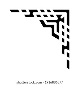 style corner glyph icon vector. style corner sign. isolated contour symbol black illustration