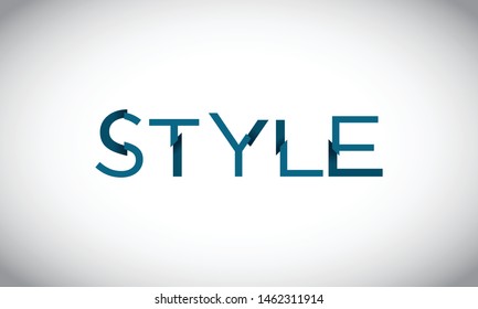 Style Cut Effect Logo Design