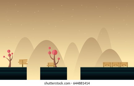 Style cute scenery for game background