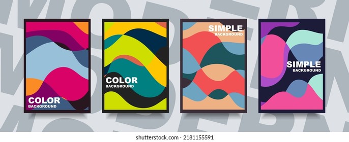 Style design background geometric poster and colorful shape simple cover