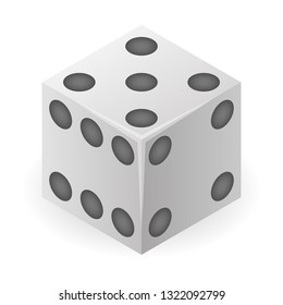 Style dice icon. Isometric of style dice vector icon for web design isolated on white background