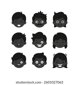 style digital emoji faces collection, Emoticon Pack