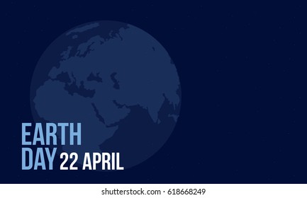 Style Earth Day blue background