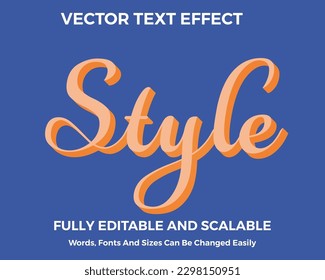 Style editable text effect style vector design. 