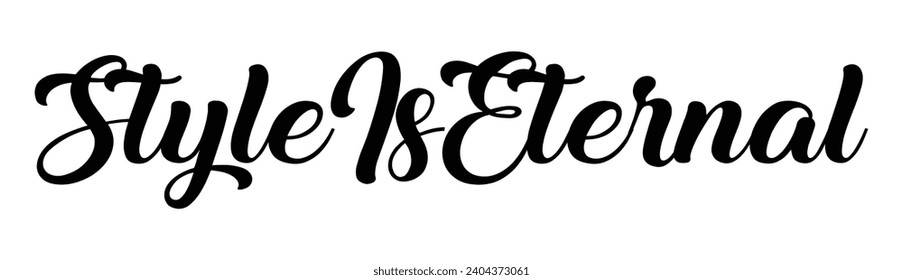 style is eternal text on white background.