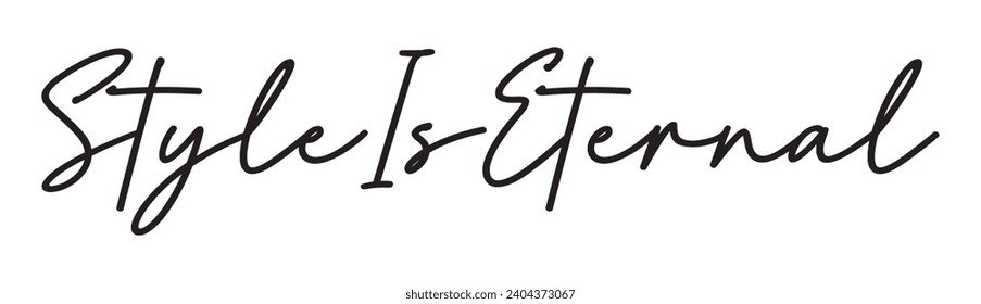 style is eternal text on white background.