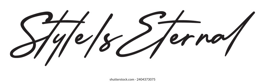style is eternal text on white background.