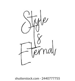 style is eternal text on white background.