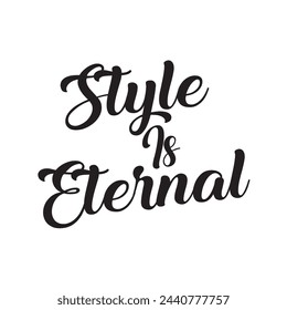 style is eternal text on white background.