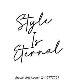 style is eternal text on white background.