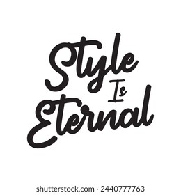style is eternal text on white background.