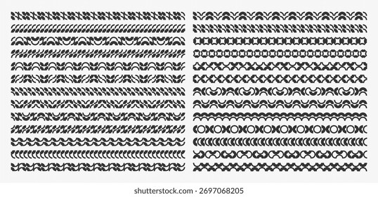 Style flat line abstract stripe divider design set