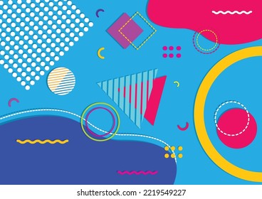 Style geometric background playful design, abstract geometric background design template graphics, colorful geometric shape pattern.