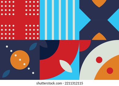 Style geometric shapes seamless pattern It consists of a polyhedron such as a circle square triangle Used in the textile industry, fabric pattern, paper, wallpaper, book cover