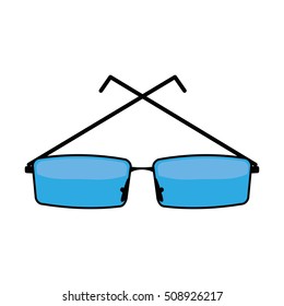 style glasses isolated icon vector illustration design