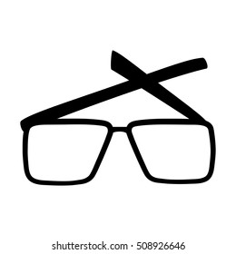 style glasses isolated icon vector illustration design