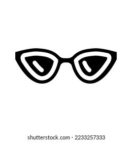 style glasses optical glyph icon vector. style glasses optical sign. isolated symbol illustration