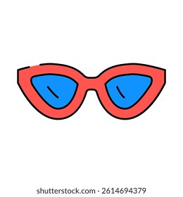 style glasses optical line icon vector. style glasses optical sign. isolated symbol illustration