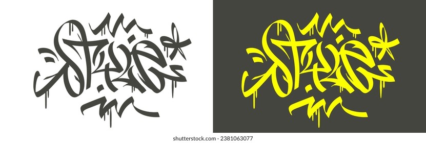 Style Graffiti Street Art Letters Tag Vector Design Eps 10 