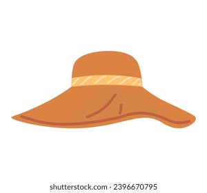 Icono de sombrero verde de estilo. Ilustración plana del icono vectorial de la dirección alta clásico aislado en el fondo blanco. Sombrero de panama de gran brillo. Ropa y prendas de vestir, armarios para mujeres, gorra de fieltro de moda vintage