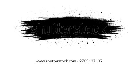 Style grunge black ink paint brush stroke	