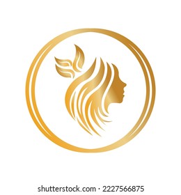 Style hair woman icon logo vector illustration design
