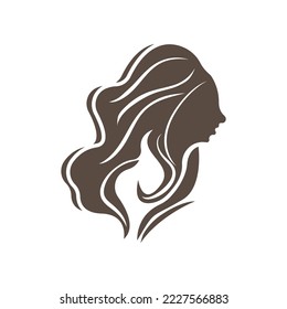 Style hair woman icon logo vector illustration design